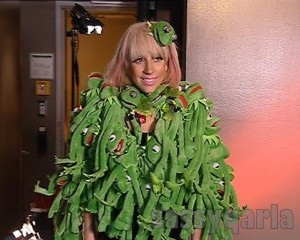 EXCLUSIVE... Lady Gaga Proves That It Can Be Easy Being Green!
