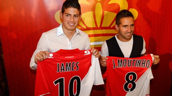James Rodriguez and Moutinho: Signed for a combined fee of 70 million euros.