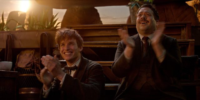 newt and jacob clapping