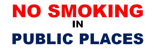 no smoking in public places