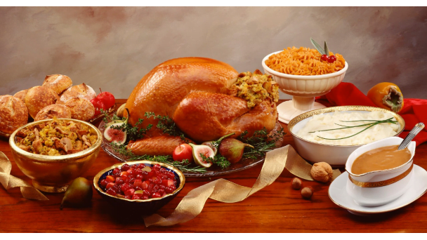 Modern Thanksgiving meal