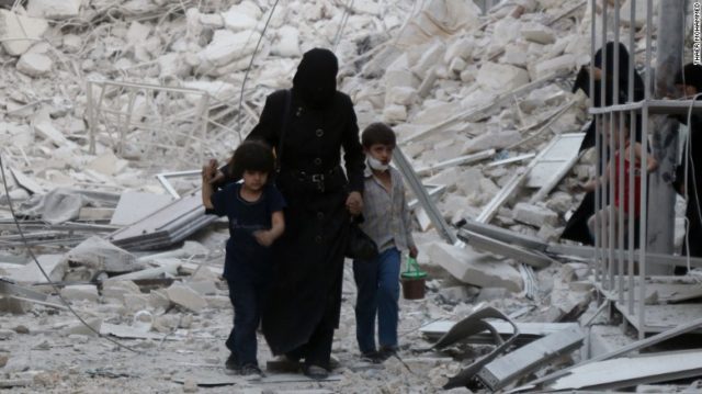Bombings have empties many towns and cities in Syria.