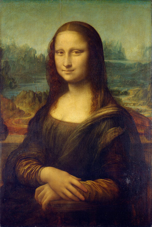 Mona Lisa, as painted by Leonardo da Vinci.