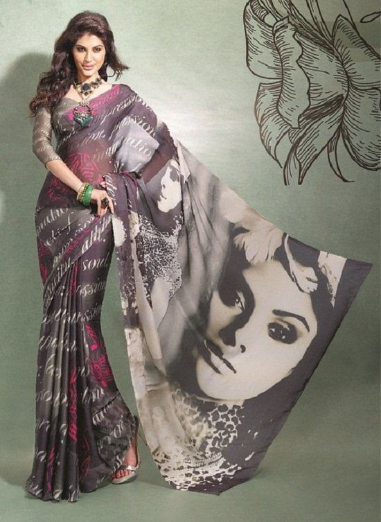 Digital print saree trends