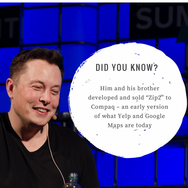 Elon Musk created an early prototype of Google Maps and Yelp