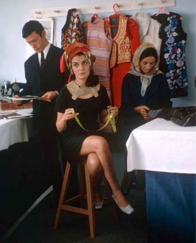 Fashion designer Safia Tarzi in her Kabul studio 19692