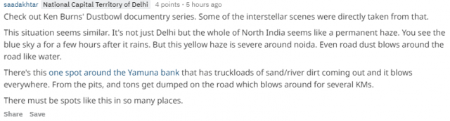 North India facing "Interstellar type" situation