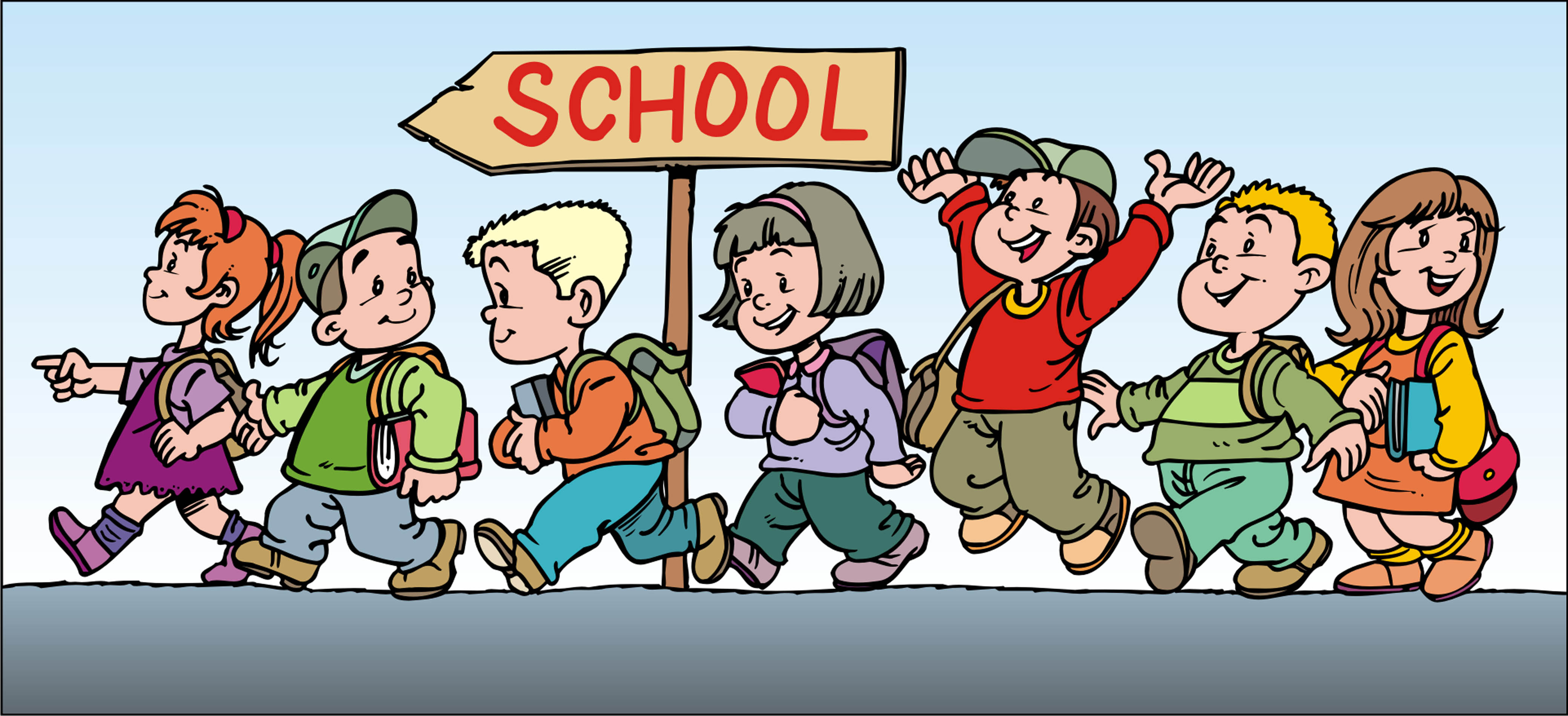 Next week i to go to school. Go to School картинка для детей. Дети бегут в школу. Ребенок идет. Дети около школы картинка.