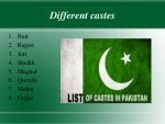 Different castes in Pakistan