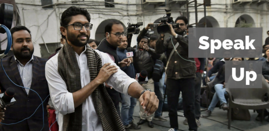 jignesh mevani, yuva hunkar rally