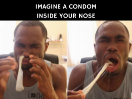 Condom Snorting Challenge