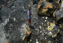 Fire in Rohingya refugee camp