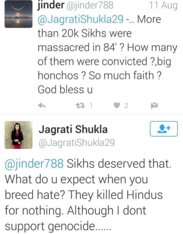  Jagriti Shukla’s Account Has Been Suspended On Twitter For Inciting Hate Against The Kashmiris