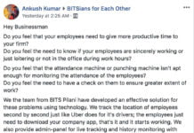 BITS Pilani Students Create App To Secretly Sec By Sec Live Track Employees Of Small Companies BITS Pilani Students Create App