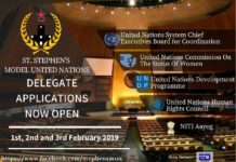 St. Stephen’s SMUN’19 Explores Uncharted Areas Of Governance In Its 11th Edition