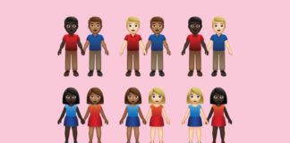 interracial couple emoji