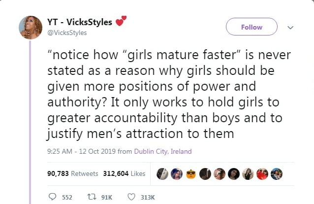 women more mature than men