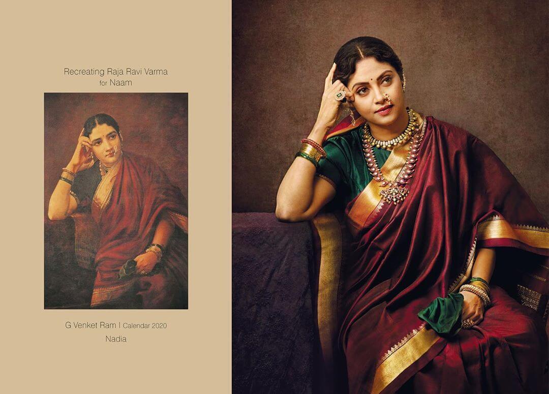 In Pics What Makes This Recreation Of Famous Painter Raja Ravi Varma S   8 1 