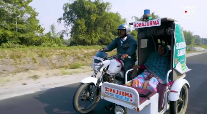Meet The Bike-Ambulance-Dada From Bengal Who Makes Sure That Villagers Receive Medical Aid On Time ambulance bike