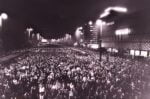 70,000 PEOPLE TOOK PART AT A DEMONSTRATION AGAINST THE COMMUNIST REGIME IN LEIPZIG.