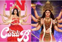 Indian Twitter Is Mad Over American Rapper Cardi B’s ‘Goddess Durga’ Pose For Her Reebok Sneaker Collection cardi B durga