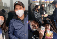 Ant-Man Gave Cookies To Voters Standing In Rain