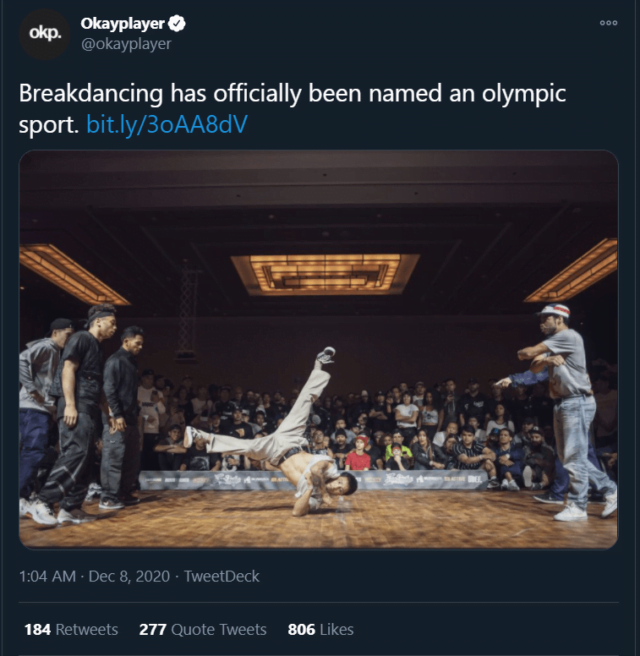 breakdancing in the olympics