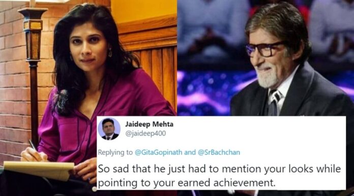 Big Ruckus Created By Amitabh Bachchan’s Allegedly Sexist Remarks On IMF’s Gita Gopinath Amitabh Bachchan Gita Gopinath