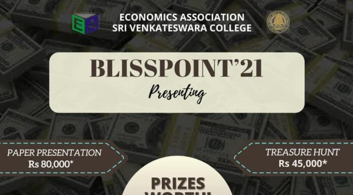 Blisspoint 2021 By Sri Venkateswara College Brings A Kaleidoscope Of Events And Prizes Worth Over Rs. 3 Lac Blisspoint 2021