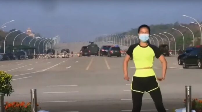 Aerobics Performing Woman Captures Myanmar Coup Unfolding Behind Her On Video