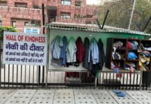 People In Need Can Take Any Item For Free From This Wall Of Kindness Located In Noida Wall Of Kindness noida