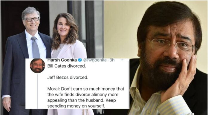 बिल गेट्स का तलाक: हर्ष गोयनका का कहना है कि पत्नियों को गुजारा भत्ता ‘अधिक आकर्षक’ लगता है Harsh Goenka tweet