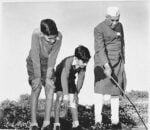 Indian Prime Minister Jawaharlal Nehru with his grandsons Rajiv and Sanjay Gandhi – 1950