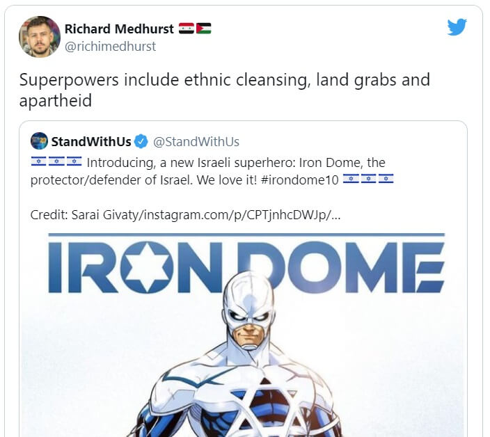 Iron Dome Israel’s Military Concept Made Into A Superhero During Latest Palestine Conflict