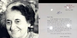 Indira Gandhi letter