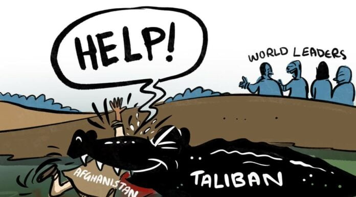 इन पिक्स: तालिबान के अफगानिस्तान पर कब्जा करने के बारे में प्रभावशाली और परेशान करने वाले कार्टून Taliban Take Over Afghanistan