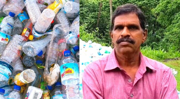 Paarol Rajan, A 62 Year Old Is On A Cleaning Drive In Kerala Using A Unique Way Called ‘Plalking’