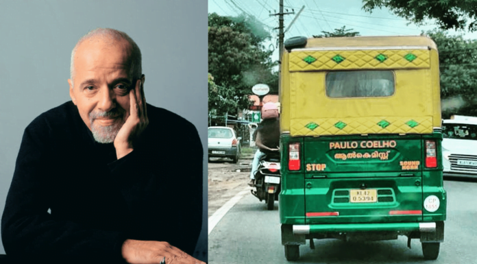 Famous Author Of The Alchemist, Paulo Coelho, Thanks A Kerala Autorickshaw For Having His Name On It Paulo Coelho autorickshaw