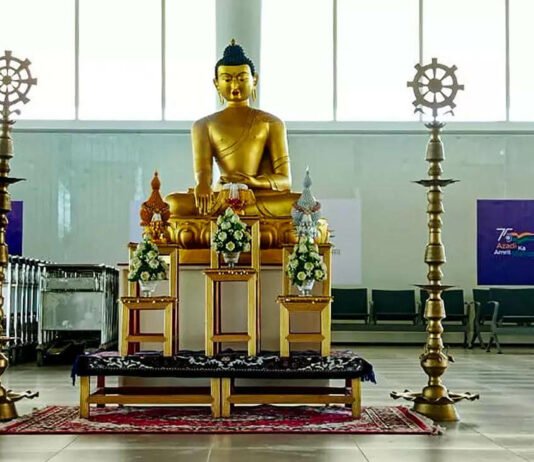 kushinagar airport buddhist