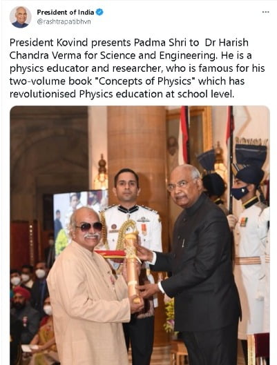 Dr. HC Verma Padma Shri