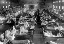 A picture from the 1918 Influenza pandemic, one of the worst pandemics in human history
