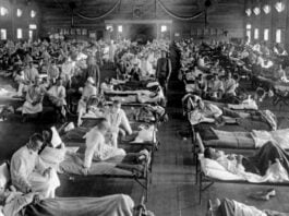 A picture from the 1918 Influenza pandemic, one of the worst pandemics in human history