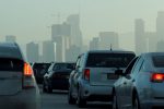 FILE PHOTO: FILE PHOTO: Commuters navigate early morning traffic as they drive toward downtown in Los Angeles, California