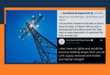 Goa Electricity Department Twitter Account