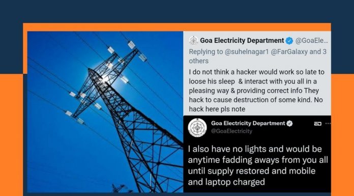Netizens Love The Person Handling Goa Electricity Department’s Twitter Account Goa Electricity Department Twitter Account