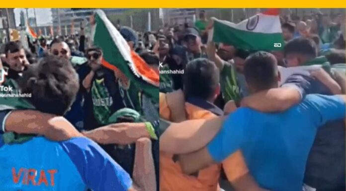 Indian And Pakistani Cricket Fans Get United By This One Song In Australia india pakistan cricket fans