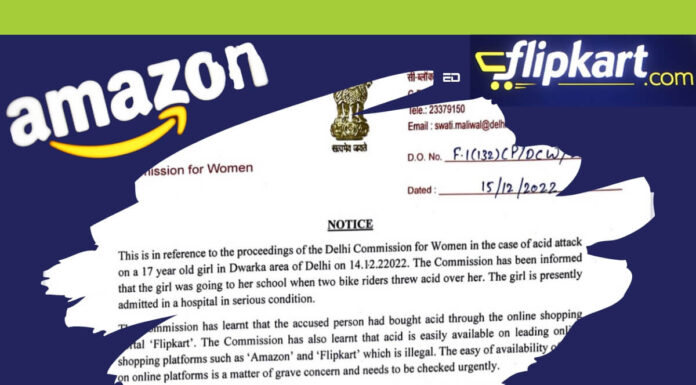 Acid Is Still Available Online In India Through These Websites, DCW Sends Notice acid india online