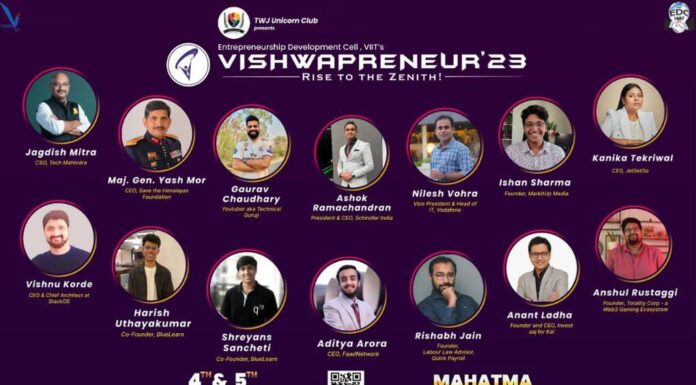 Vishwapreneur’23 Biggest E-Summit Of Pune Aims To Give Student Entrepreneurs Courage To Think Out Of The Box Vishwapreneur’23