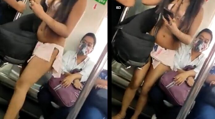 рдореЗрдЯреНрд░реЛ рдореЗрдВ рдмрд┐рдХрд┐рдиреА рдкрд╣рдиреЗ рд▓рдбрд╝рдХреА рдХреА рддреБрд▓рдирд╛ рдЙрд░реНрдлреА рд╕реЗ рд╣реБрдИ; рджрд┐рд▓реНрд▓реА рдореЗрдЯреНрд░реЛ рдиреЗ рдЯрд┐рдкреНрдкрдгреА рдХреА bikini