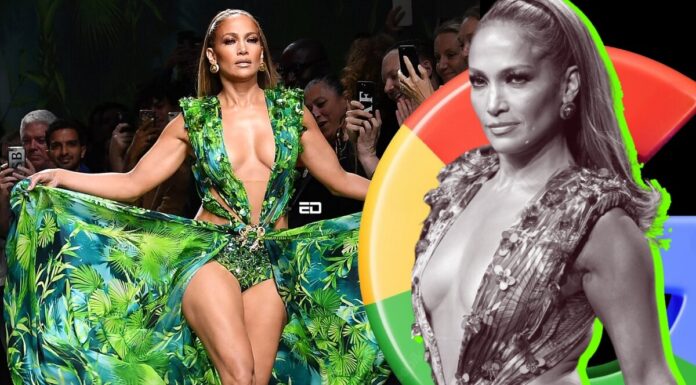 How Jennifer Lopez’s Dress Made Google Create A New Product Jennifer Lopez green dress